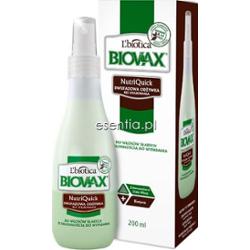 L'Biotica BIOVAX Dwufazowa odżywka bez spłukiwania do włosów słabych ze skłonnością do wypadania (Quick) 150 ml