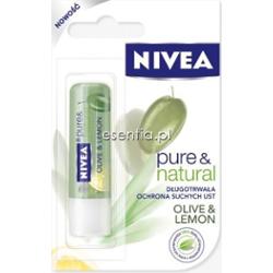 NIVEA  Pomadka ochronna do ust Pure & Natural Olive & Lemon 4,8 g