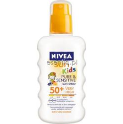 NIVEA SUN Spray do opalania dla dzieci Pure & Sensitive SPF 50 200 ml