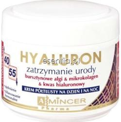 Mincer Pharma Hyaluron + Folic Acid Krem półtłusty na dzień i na noc Bursztynowe Algi & Mikrokolagen & Kwas Hialuronowy 50 ml