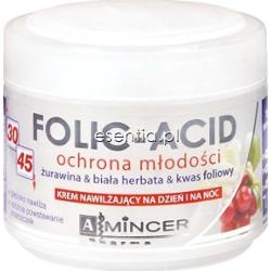 Mincer Pharma Hyaluron + Folic Acid Krem nawilżający na dzień i na noc Żurawina & Biała Herbata & Kwas Foliowy 50 ml