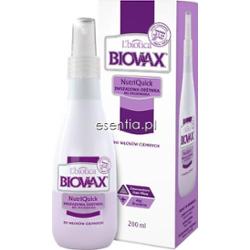 L'Biotica BIOVAX Dwufazowa odżywka bez spłukiwania do włosów ciemnych (Quick) 150 ml