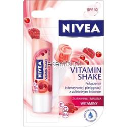 NIVEA Lip Care Pomadka ochronna do ust Vitamin Shake żurawina i Malina 4,8 g