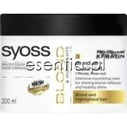 Syoss Blond & Highlights Intensywna 1-minutowa maseczka do włosów 200 ml
