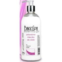 BingoSpa Pielęgnacja ciała Jedwabne mleczko do ciała - len, witamina E, kolagen 500 ml