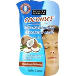 Beauty Formulas  Kokosowa nawilżająca maseczka z masłem Shea 15 ml