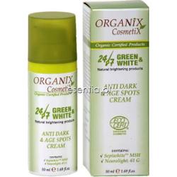OrganiX CosmetiX 24/7 Green & White Krem rozjaśniający przebarwienia skórne związane z wiekiem oraz zaburzeniami hormonalnymi 50 ml