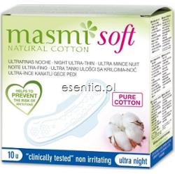 Masmi  Ultracienkie bawełniane podpaski na noc ze skrzydełkami op./10 szt.