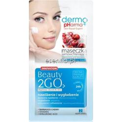 DermoPharma+ Beauty2GO Maseczka samowchłaniająca - nawilżenie i wygładzenie 2 x 5 ml