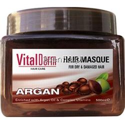 VitalDerm  Odżywcza maska arganowa do włosów suchych i zniszczonych 500 ml