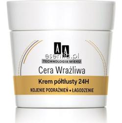 AA Technologia Wieku Cera wrażliwa Krem półtłusty do każdego rodzaju cery 24h 50 ml
