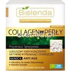 Bielenda Celebrity Collection Luksusowy krem - koncentrat aktywnie wypełniający zmarszczki na noc anti-age Collagen i Perły 50 ml