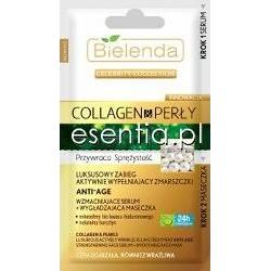 Bielenda Celebrity Collection Luksusowy zabieg aktywnie wypełniający zmarszczki anti-age Collagen i Perły 2 x 5 g