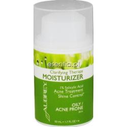 Aubrey Organics  Clarifying Therapy Krem nawilżająco - matujący z 1% kwasem salicylowym z kory wierzby 50 ml