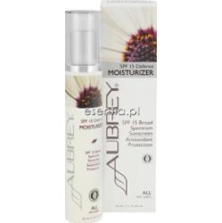 Aubrey Organics  SPF 15 Defense Moisturizer - Krem nawilżający o szerokim spektrum ochrony SPF 15 50 ml