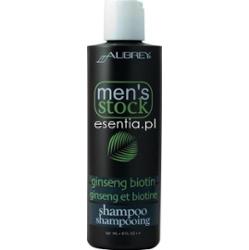 Aubrey Organics  Men's Stock Krok 1 Szampon do włosów z żeń-szeniem i biotyną dla mężczyzn 237 ml