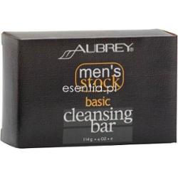 Aubrey Organics  Men's Stock Mydło w kostce do twarzy i ciała o łagodnym miętowym zapachu dla mężczyzn 114 g