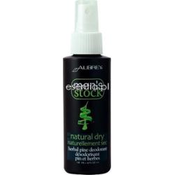 Aubrey Organics  Men's Stock Natural Dry Dezodorant w sprayu z olejkiem sosnowym dla mężczyzn 118 ml