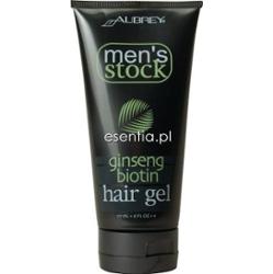 Aubrey Organics  Men's Stock Żel do stylizacji włosów z żeń-szeniem i biotyną dla mężczyzn 177 ml