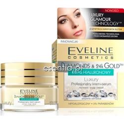 Eveline  Diamonds & 24K Gold Profesjonalny krem-serum na twarz, szyję i dekolt 50 ml