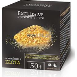 Exclusive Cosmetics  Intensywnie regenerujący krem przeciwzmarszczkowy z ekstraktem ze złota 50+ 50 ml