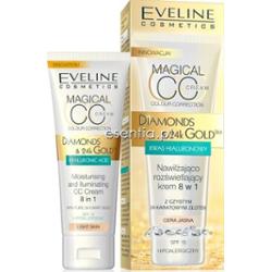 Eveline  Diamonds & 24k Gold Magical CC Cream Nawilżająco - rozświetlający krem 8w1 