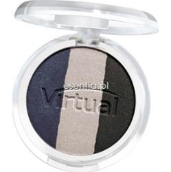 Virtual  Cień do powiek Silver Glamour potrójny 
