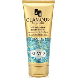 AA Cosmetics  AA Glamour Shimmer Rozświetlający balsam do ciała ze srebrnymi drobinkami SILVER 200 ml
