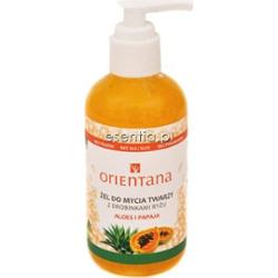 Orientana  Żel do mycia twarzy z drobinkami ryżu Aloes i Papaja 205 ml