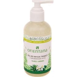 Orientana  Żel do mycia twarzy z drobinkami ryżu Aloes i Jaśmin 205 ml