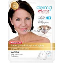 DermoPharma+  Maska kompres 4D intensywny lifting i anti-aging 50+ 