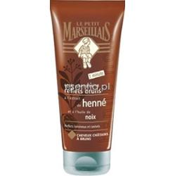 Le Petit Marseillais  Odżywka do włosów brązowych - henna i orzech włoski 