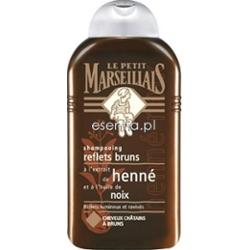 Le Petit Marseillais  Szampon do włosów brązowych - henna i orzech włoski 