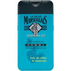 Le Petit Marseillais  Żel pod prysznic dla mężczyzn do ciała i włosów - minerały i drewno cedrowe 