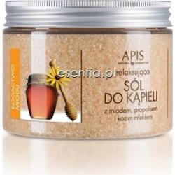 Apis Bogactwo Miodu Relaksująca sól do kąpieli z miodem, propolisem i kozim mlekiem 