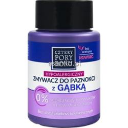 Cztery Pory Roku  Hypoalergiczny zmywacz do paznokci z gąbką 