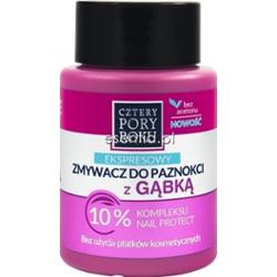 Cztery Pory Roku  Ekspresowy zmywacz do paznokci z gąbką 