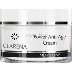 Clarena Men's Line Power Anti Age Cream - Krem przeciwzmarszczkowy dla mężczyzn 50 ml