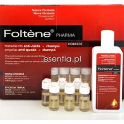 Foltene Pharma  Zestaw przeciw wypadaniu włosów dla mężczyzn 12 ampułek + 200 ml