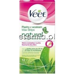 Veet  Natural Inspirations plastry z woskiem Wax Strips - skóra normalna i sucha, depilacja nóg i ciała 