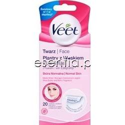 Veet  Plastry z woskiem Wax Strips do depilacji twarzy 