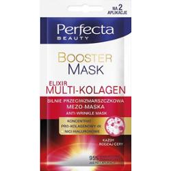 Perfecta Beauty Mask Booster Mask Eliksir Multi-kolagen Silnie przeciwzmarszczkowa mezo-maska 10 ml