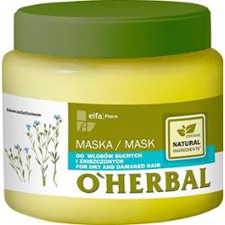 O'Herbal  Maska do włosów suchych i zniszczonych z ekstraktem z lnu 
