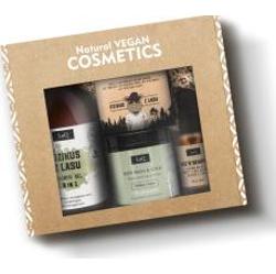 LaQ - Dzikus z Lasu - Zestaw prezentowy dla mężczyzn - Peeling do ciała 220 g + Żel pod prysznic 8 w 1 - 500 ml + Olejek do brody 30 ml + Mydło w kostce 85 g