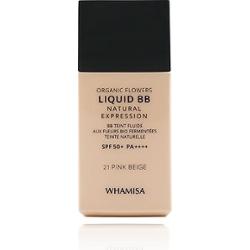 WHAMISA Krem BB Organic Flowers Liquid BB Natural Expression SPF 50+ PA++++ 21 Pink Beige 30ml