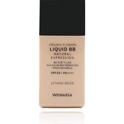 WHAMISA Krem BB Organic Flowers Liquid BB Natural Expression SPF 50+ PA++++ 20 Sand Beige 30ml