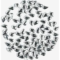 769 Ozdoba do manicure Semilac srebrna łezka duża, 100 sztuk