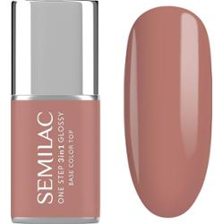 S235 Semilac Lakier hybrydowy One Step 3in1 Glossy Peach Beige 7 ml