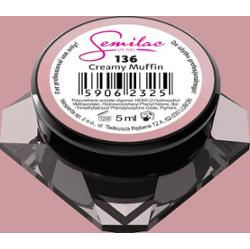 136 Kolorowy lakier żelowy Semilac Creamy Muffin 5ml