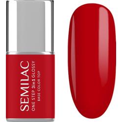 S530 Semilac Lakier hybrydowy One Step 3in1 Glossy Scarlet 7 ml